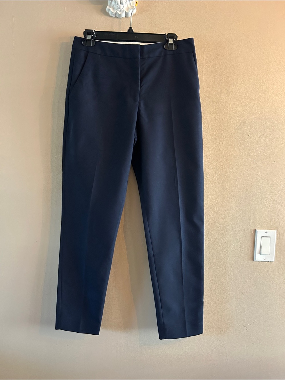 Hobbs London navy cotton blend pants 6